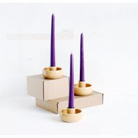 Beige Ceramic Taper Candle Holder Scandinavian Minimalist Decor | Etsy (US)