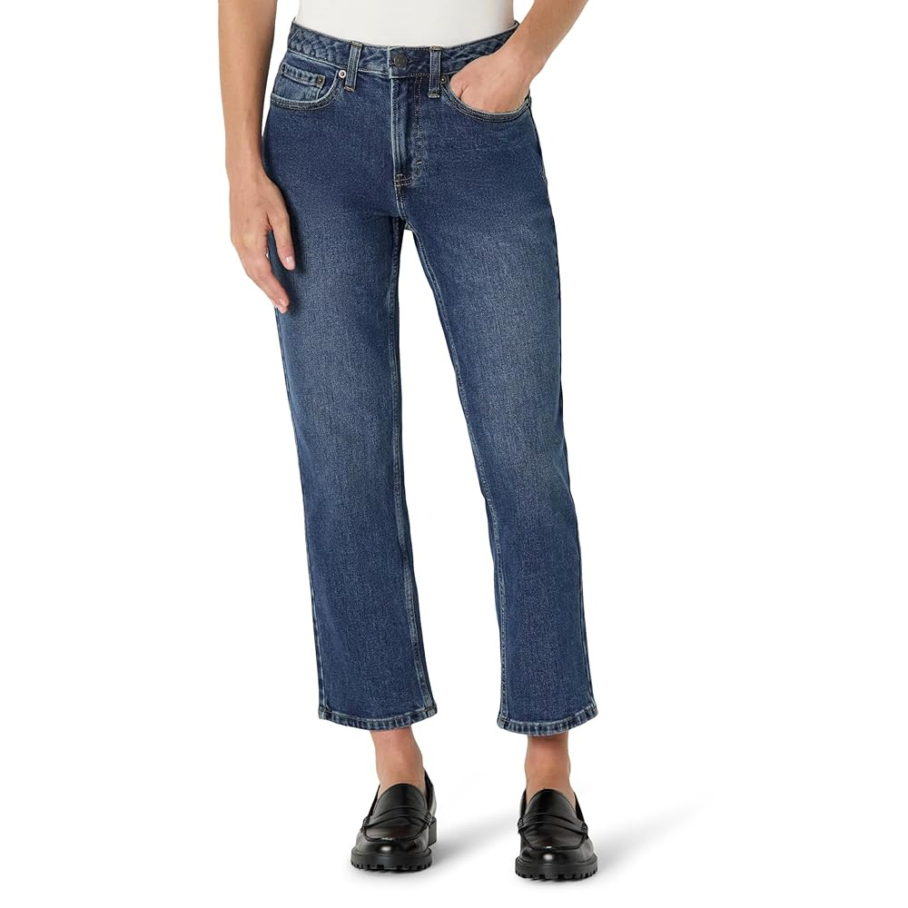 Amazon Essentials Women's High-Rise Straight Leg Jean | Amazon (US)