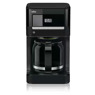 BrewSense 12-Cup Programmable Black Drip Coffee Maker with Temperature Control | The Home Depot