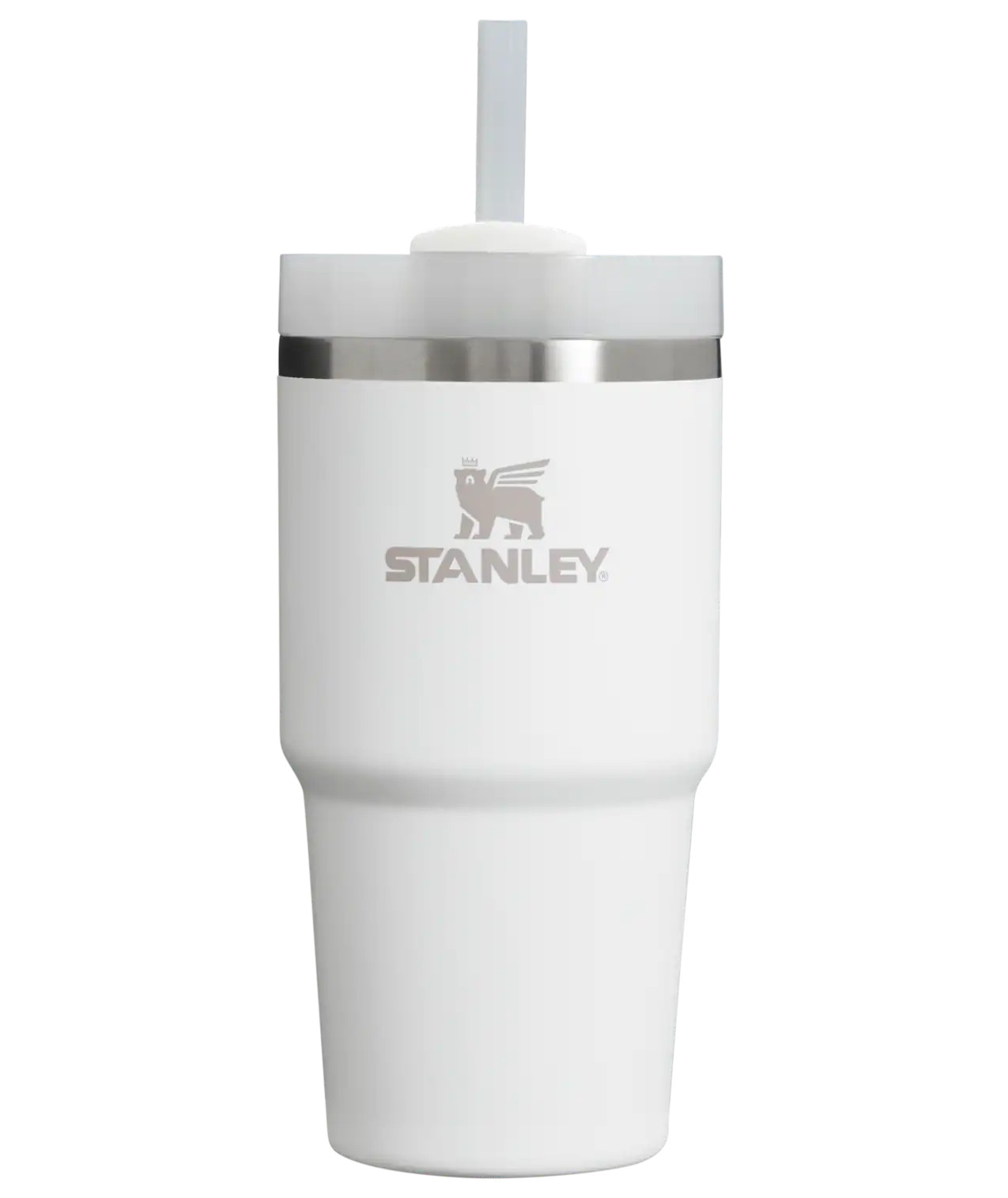 Stanley Quencher H2.0 Flowstate Tumbler 20 -fl oz Stainless steel Insulated Water bottle - FROST in White | 10-10826-186 | Lowe's
