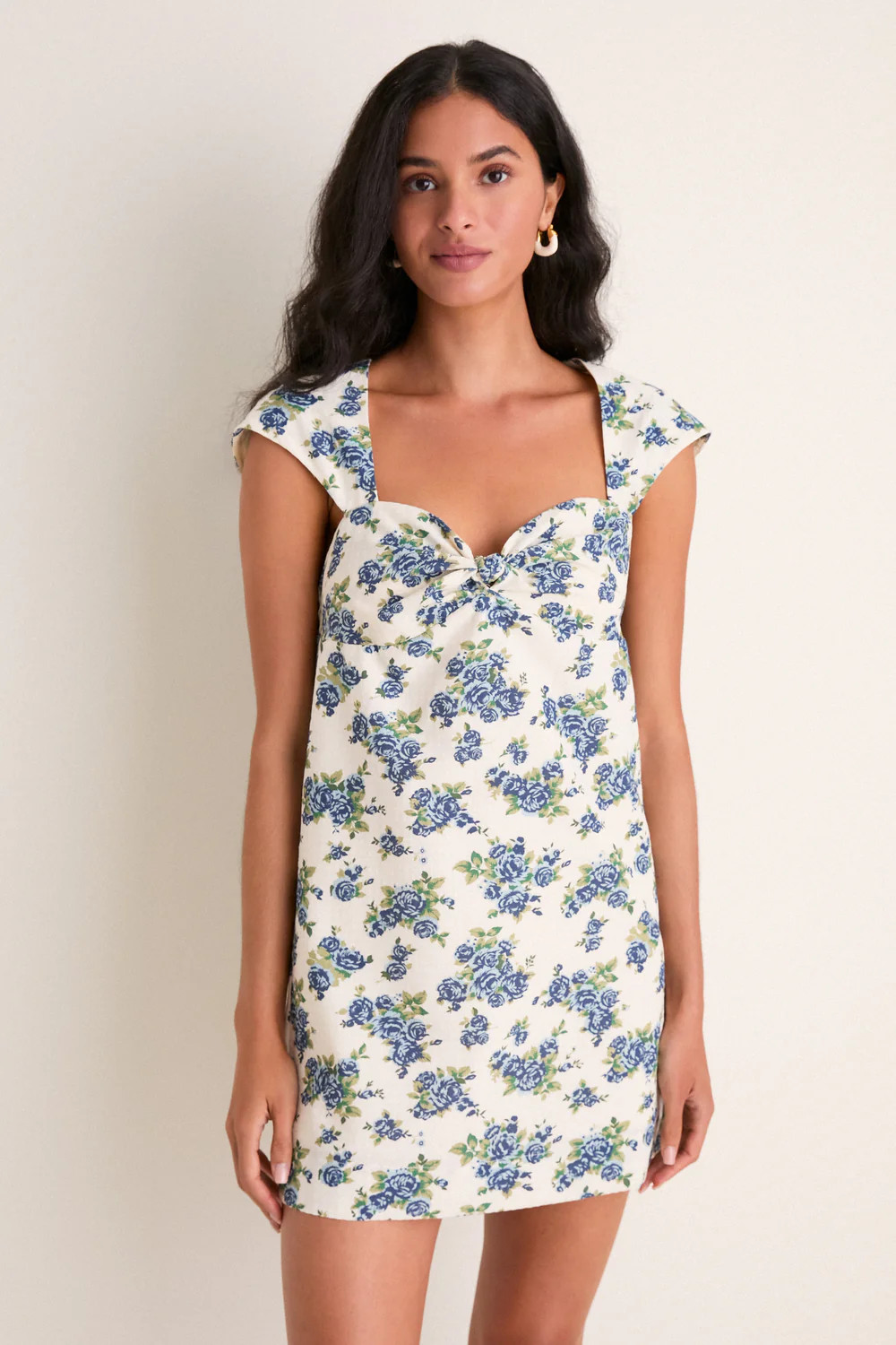 Blue Bouquet Floral Rosamund Mini Dress | Tuckernuck (US)