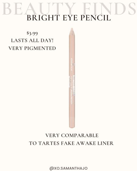 Nude brightening eye liner is such a great look for less and very comparable to tartes fake awake liner. $3.99, very pigmented, and last all day!

Make up finds - make up  - trending make up - beauty finds - target beauty - eyeliner - 

#LTKFestival 

#LTKunder50 #LTKbeauty