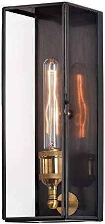 C Cattleya Brass Outdoor Wall Sconce with Clear Tempered Glass Porch Light Fixtures Waterproof Re... | Amazon (US)