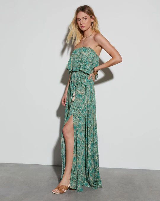 Caribbean Islands Strapless Maxi Dress | VICI Collection