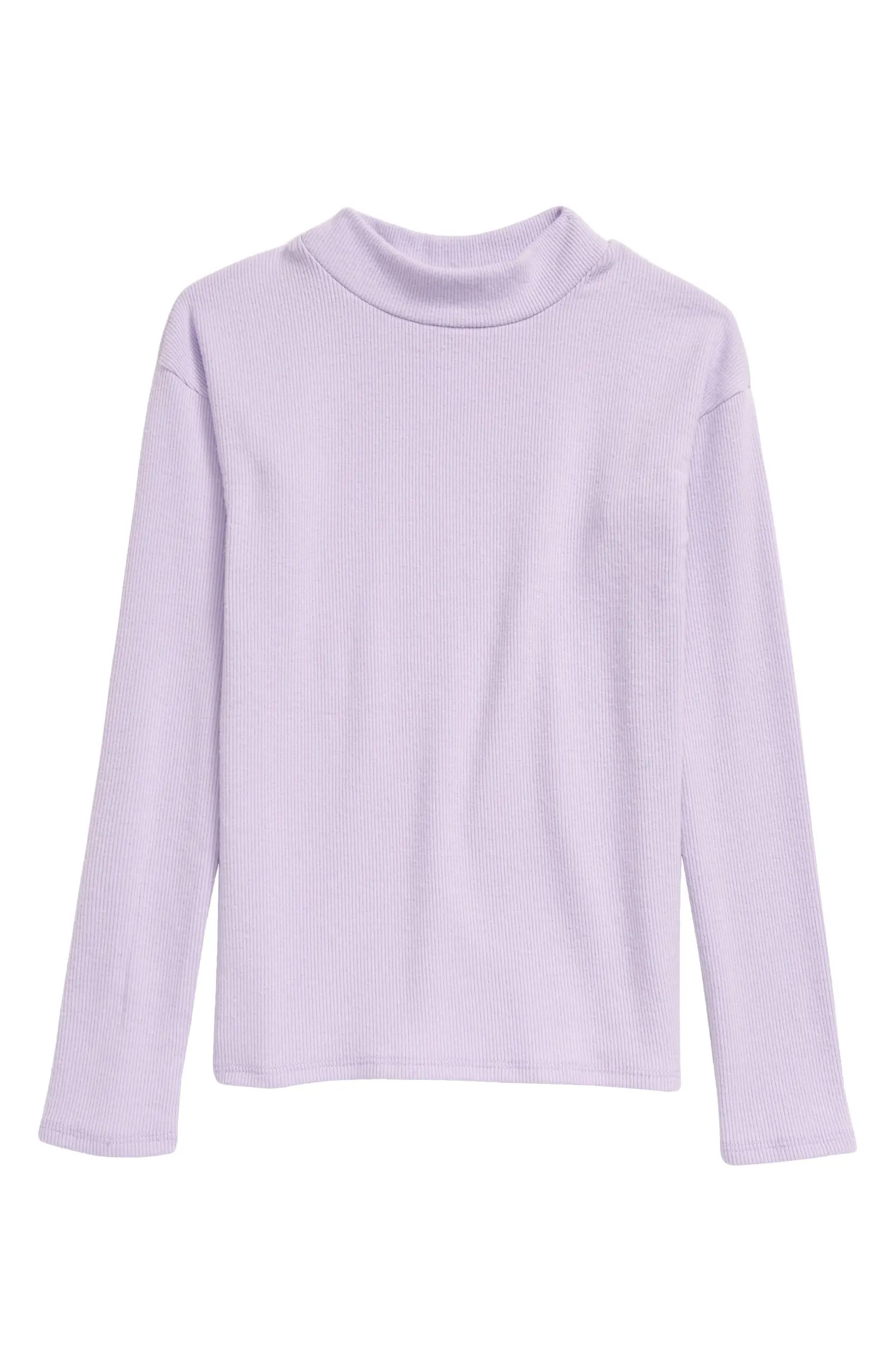 Kids' Ribbed Mock Neck Top | Nordstrom