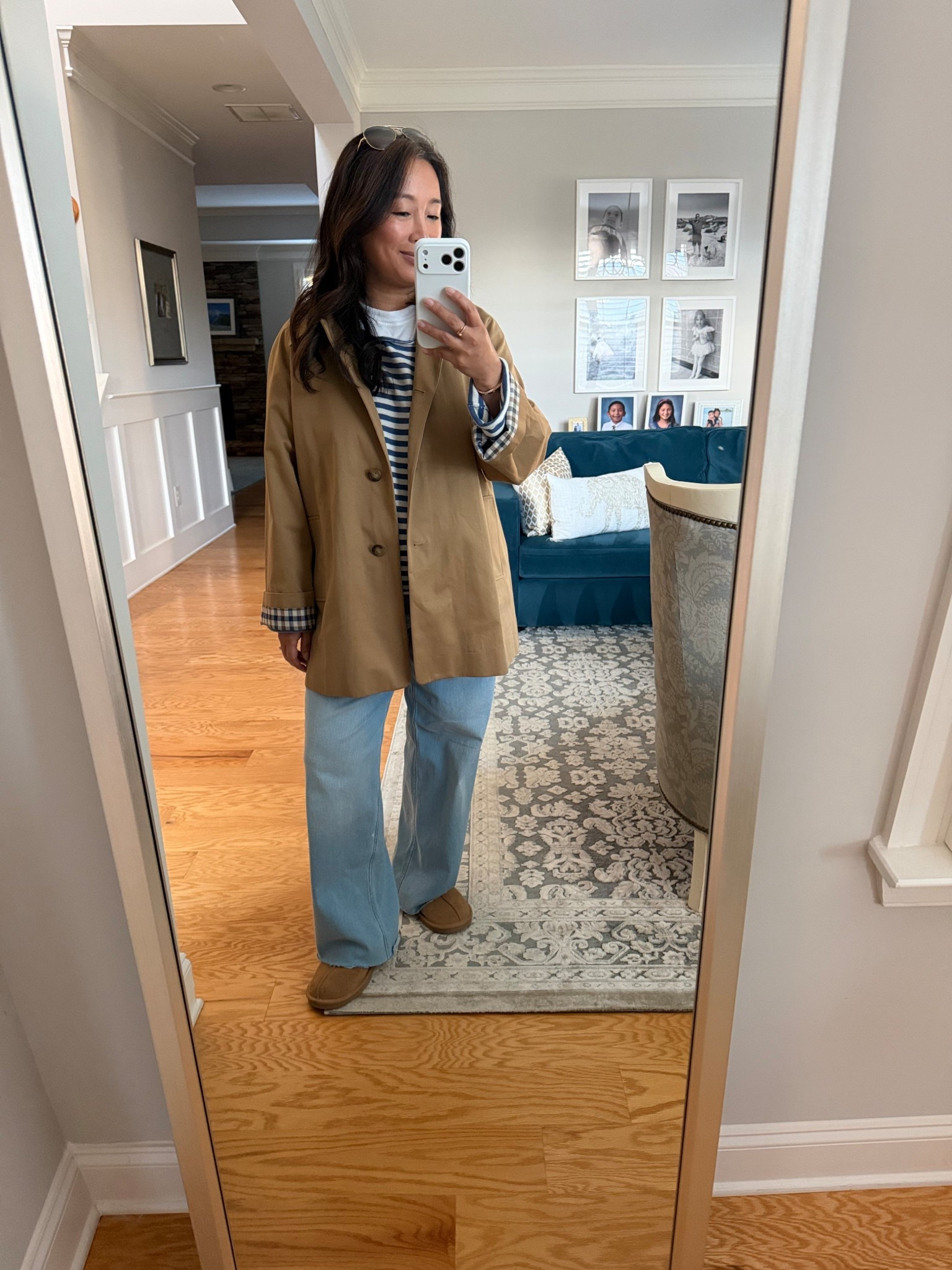 The best spring trench that lasts forever. 100% organic cotton which softens over time. This mid length is a great length for petites wearing size 6 (TTS) 

#LTKOver40 #LTKPetite #LTKootd