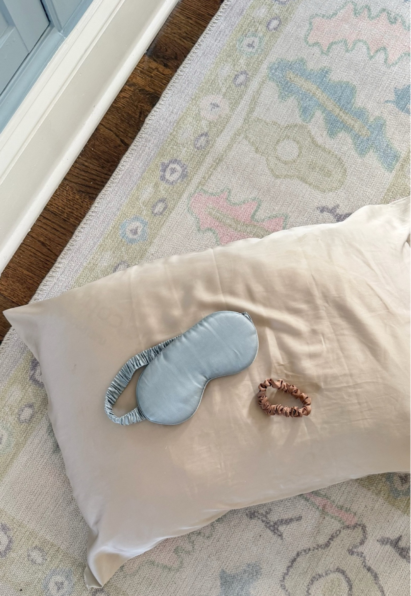 My silk sleep mask,pillowcase, and hair tie have been some of my go- to’s lately!

#LTKmorningroutine #LTKselfcare