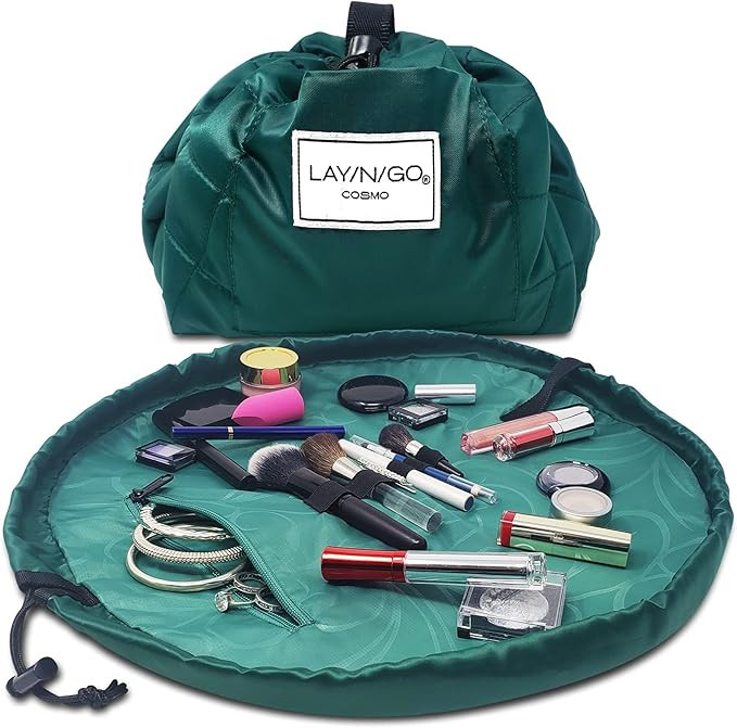 Lay-n-Go Cosmo Drawstring Makeup Organizer Cosmetic & Toiletry Bag for Travel, and Daily Use with... | Amazon (US)