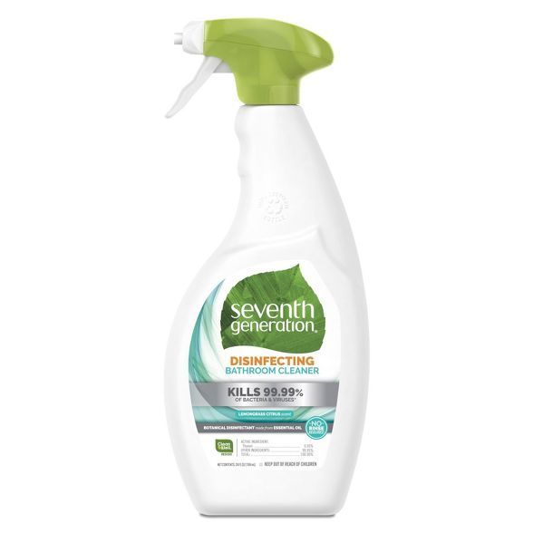 Seventh Generation Lemongrass Citrus Disinfecting Bathroom Cleaner - 26oz | Target