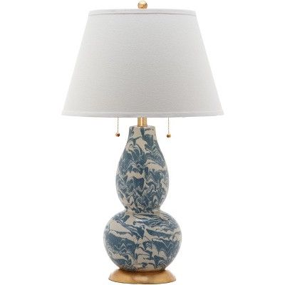 Color Swirls Glass Table Lamp - Light Blue/White - Safavieh | Target