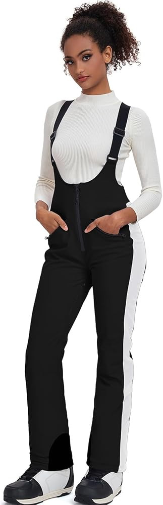 GS SNOWING Women's Snow Bibs Pants Insulated Waterproof Windproof Winter Ski Pants Snowboarding O... | Amazon (US)