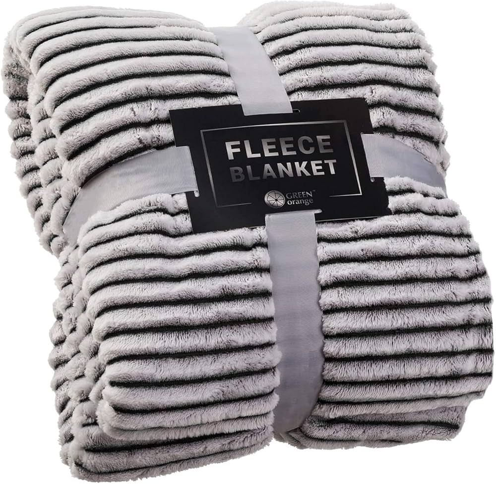 GREEN ORANGE Fleece Throw Blanket for Couch – 50x60, Lightweight, Black and White – Soft, Plu... | Amazon (CA)