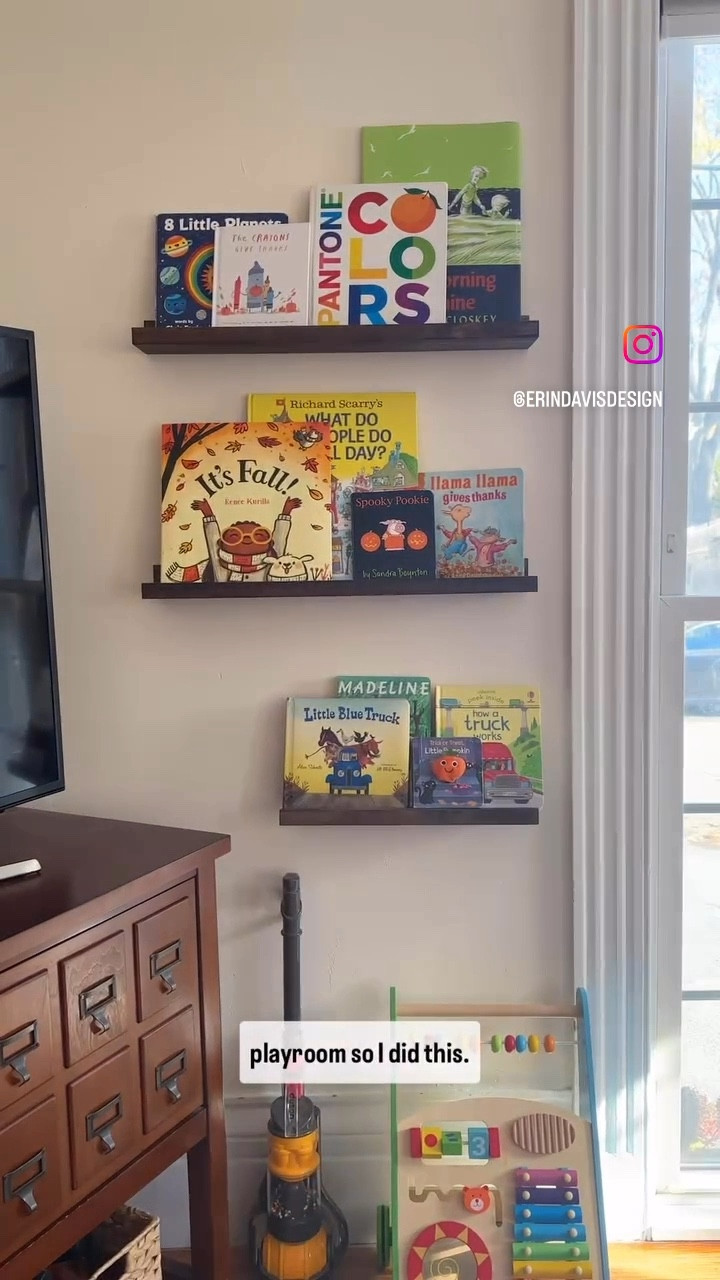 Kids book display, floating shelves, book ledge

#LTKHome #LTKKids