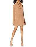 BB Dakota Junior's Cowl Neck Sweater Dress, Camel, Large | Amazon (US)