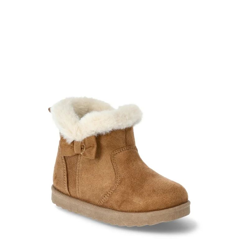 Wonder Nation Baby Girl Faux Suede Boots | Walmart (US)