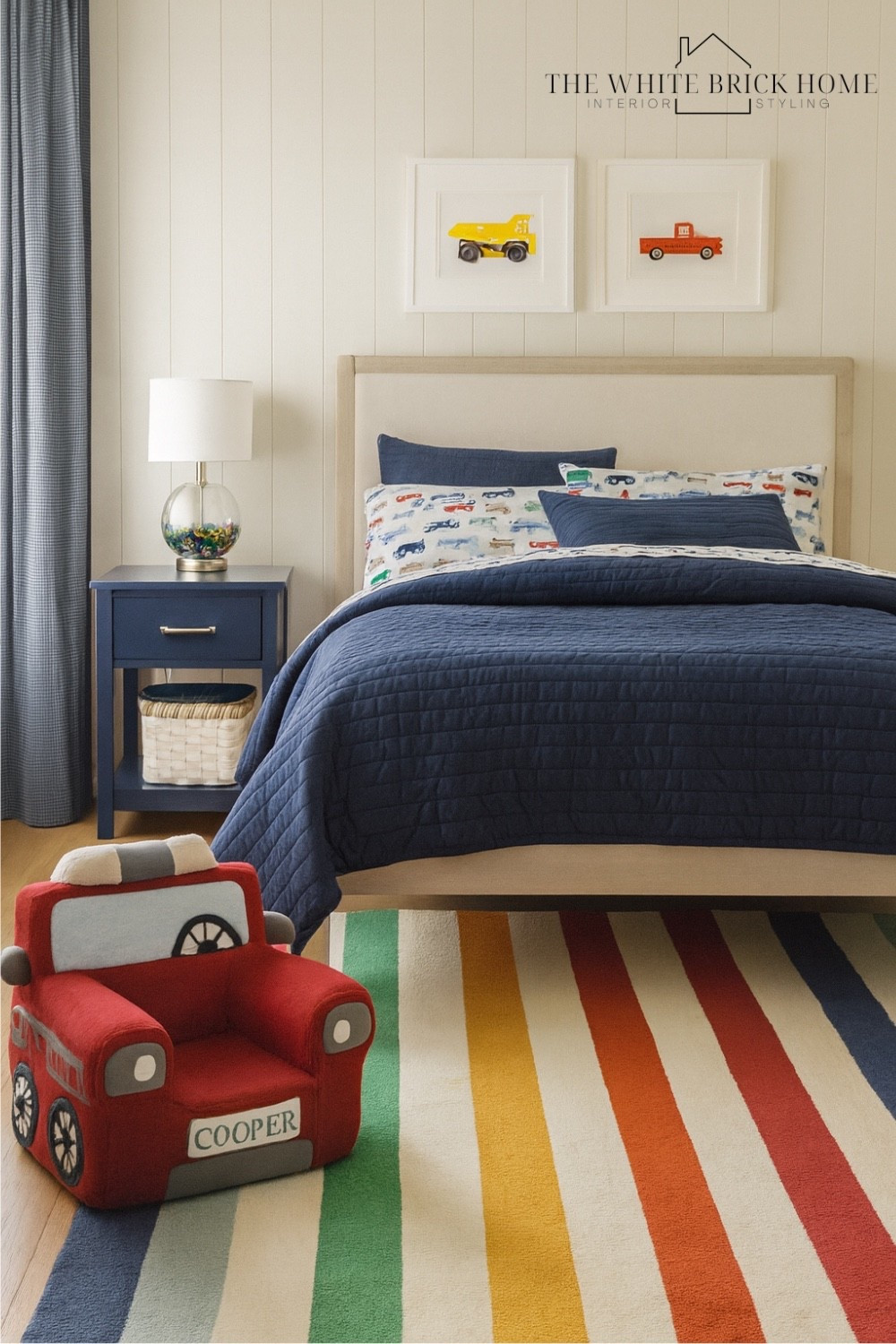 This playful room blends bold color and charming truck themed details to create a space that feels both fun and timeless. 

❤️❤️

Boys room, toddler boy, toddler boy bedroom, kids room, kids bedroom, toddler boy truck bedroom, truck bedroom, kids room, truck themed bedroom, firetruck bedroom, boys room chair, boys room rug, boys room bedding, boys room lamp, boys room nightstand, boys room curtains, boys room bedding, truck bedding, area rug, home decor, home design, bedroom design kids, bedroom design boys, pottery barn kids 


#LTKSaleAlert #LTKKids #LTKHome