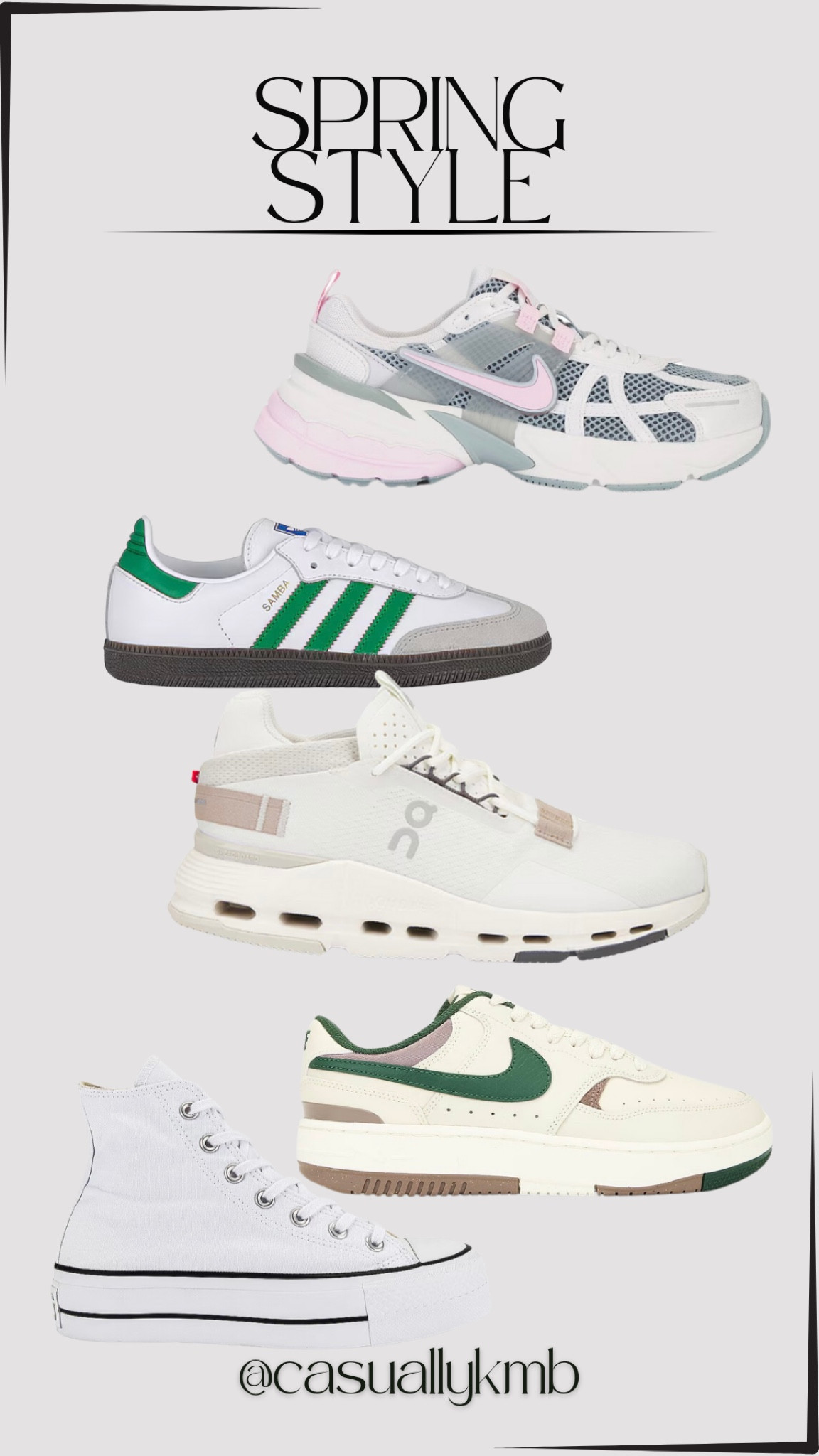 These neutral sneakers will go with all of the outfits!! I love on cloud they are SO comfortable!! 

#LTKMostLoved #LTKShoeCrush