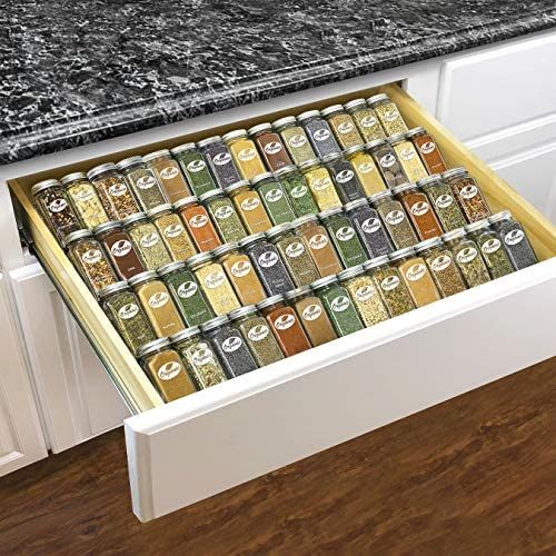 Lynk Professional Spice Cabinet Organizer, 14" to 26" Drawer Tray-Expandable, Silver Metallic | Amazon (US)