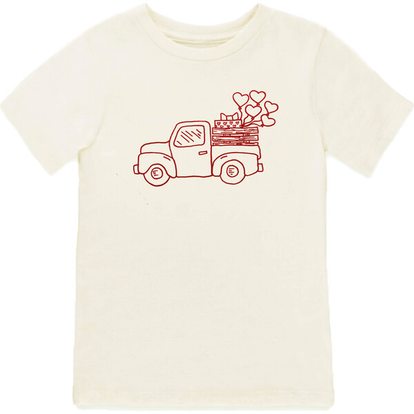 Hearts Truck Short Sleeve Tee, Red | Maisonette