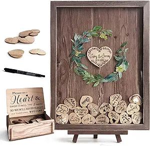 Y&K Homish Wedding Guest Book Alternative, Rustic Wedding Decorations for Reception, Favors for G... | Amazon (US)