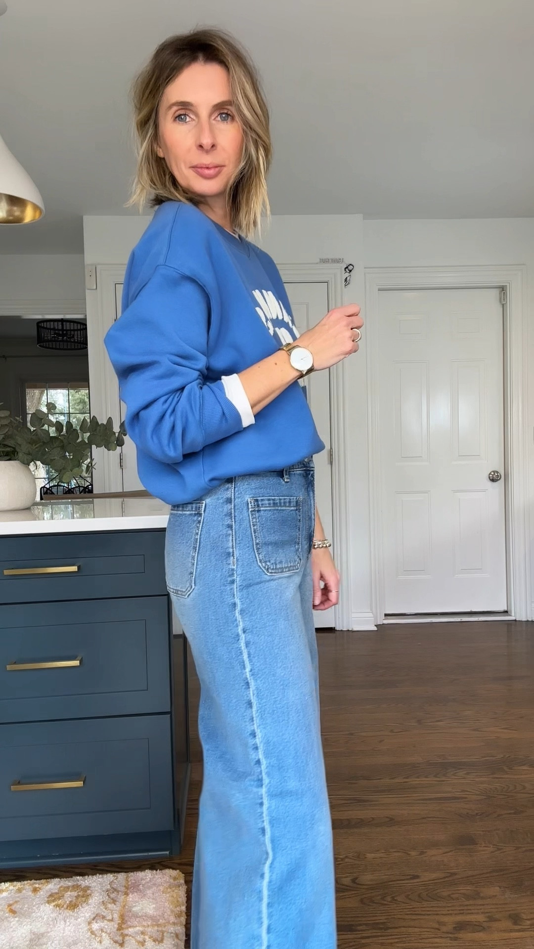 a simple white top under your sweatshirt adds a little something to a casual look! 👌 

highly recommend this one from target. $12. super soft. high neck so it peeks out below your top layer! 

also, if you’re not shopping for your jeans and sweatshirts at h&m…you should be! 

#LTKOver40 #LTKStyleTip #LTKWatchNow