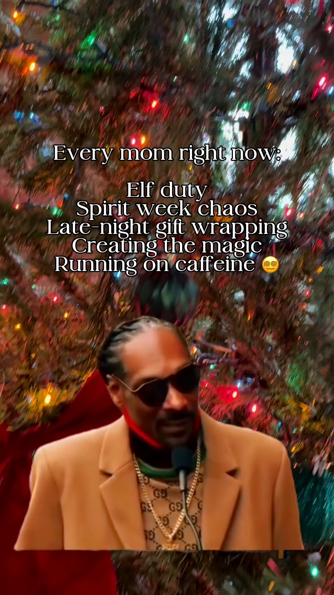 Out here channeling Snoop Dogg energy while keeping the Christmas magic alive 😅

Elf duty ✔️
Midnight gift wrapping ✔️
Spirit Week chaos ✔️
Watching the new 50 Cent doc on Diddy like 👀
Running on caffeine and vibes ✔️


Linked my wish list in case anyone wants to buy me a gift for all efforts 😆

#momlife #christmaschaos #holidaymadness #momhumor 

#LTKHoliday #LTKdayinmylife #LTKGiftGuide