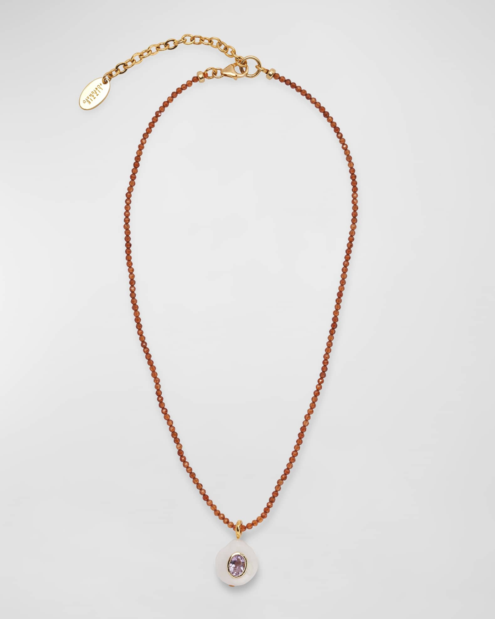 Lizzie Fortunato Castillo 24K Gold Plated Baroque Pearl Multi-Stone Beaded Necklace | Neiman Marcus