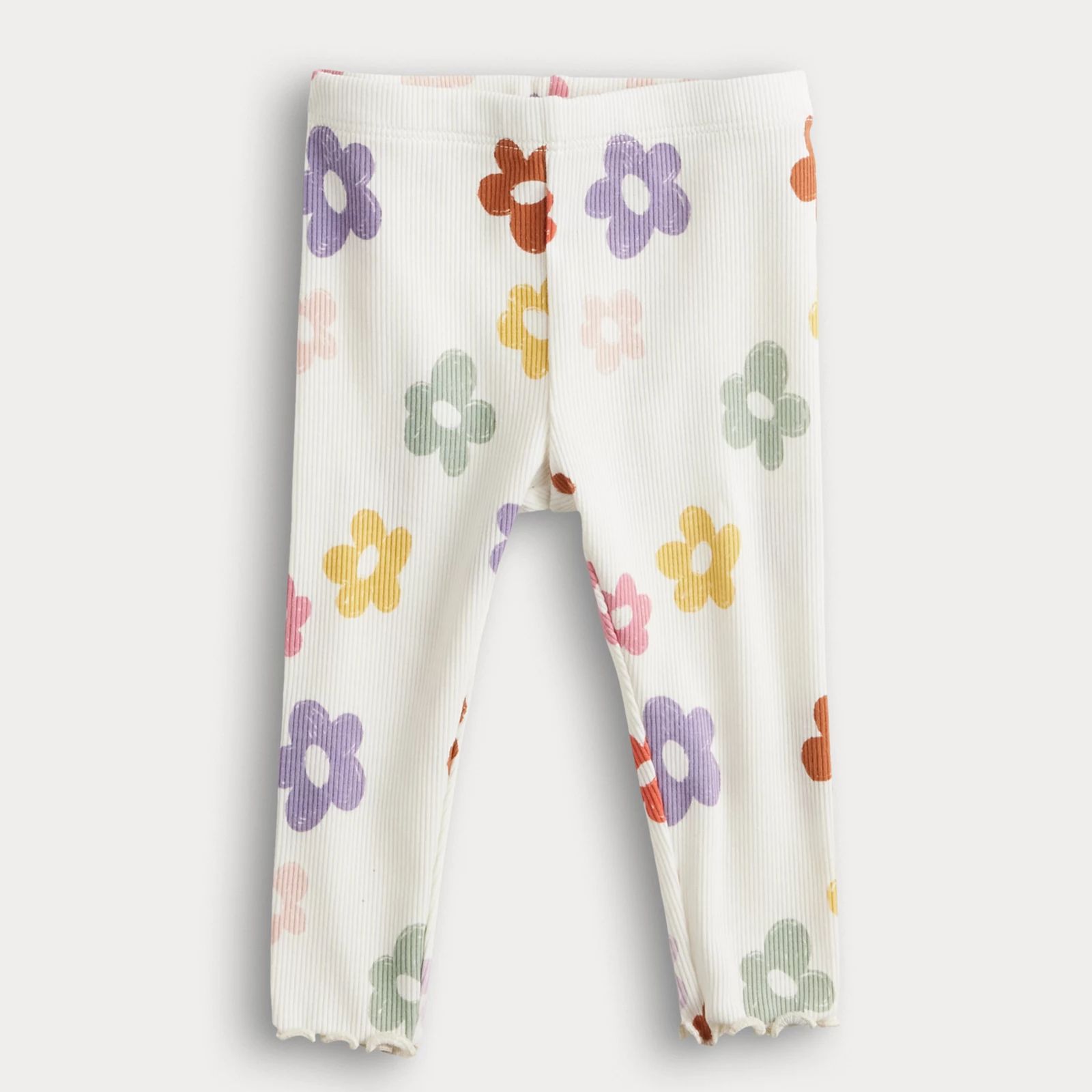 Baby Girl Jumping Beans® Floral Ribbed Leggings | Kohl's