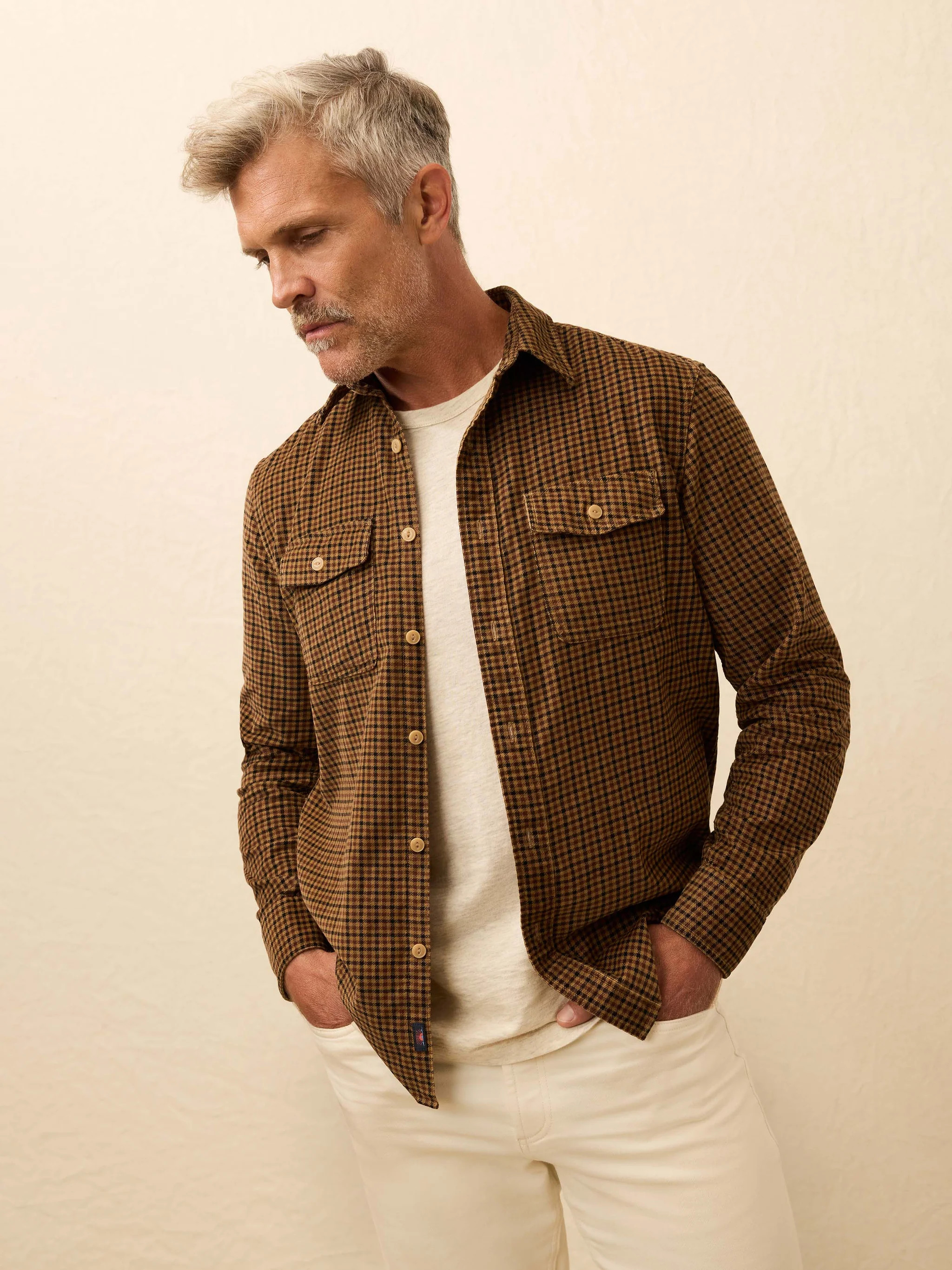 Corduroy Workshirt - Foxhound Trail Check | Faherty