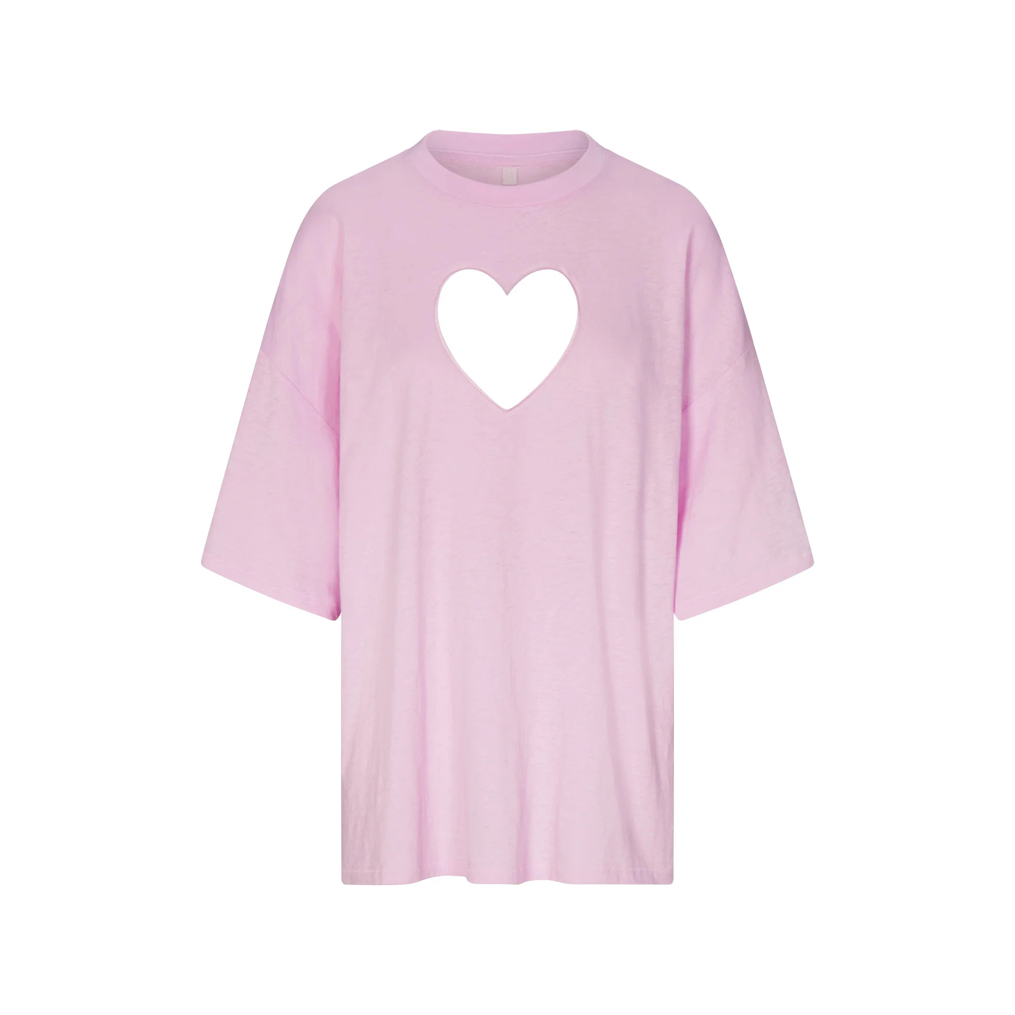 WORN IN JERSEY HEART OVERSIZED T-SHIRT | BABY PINK | SKIMS | SKIMS (US)