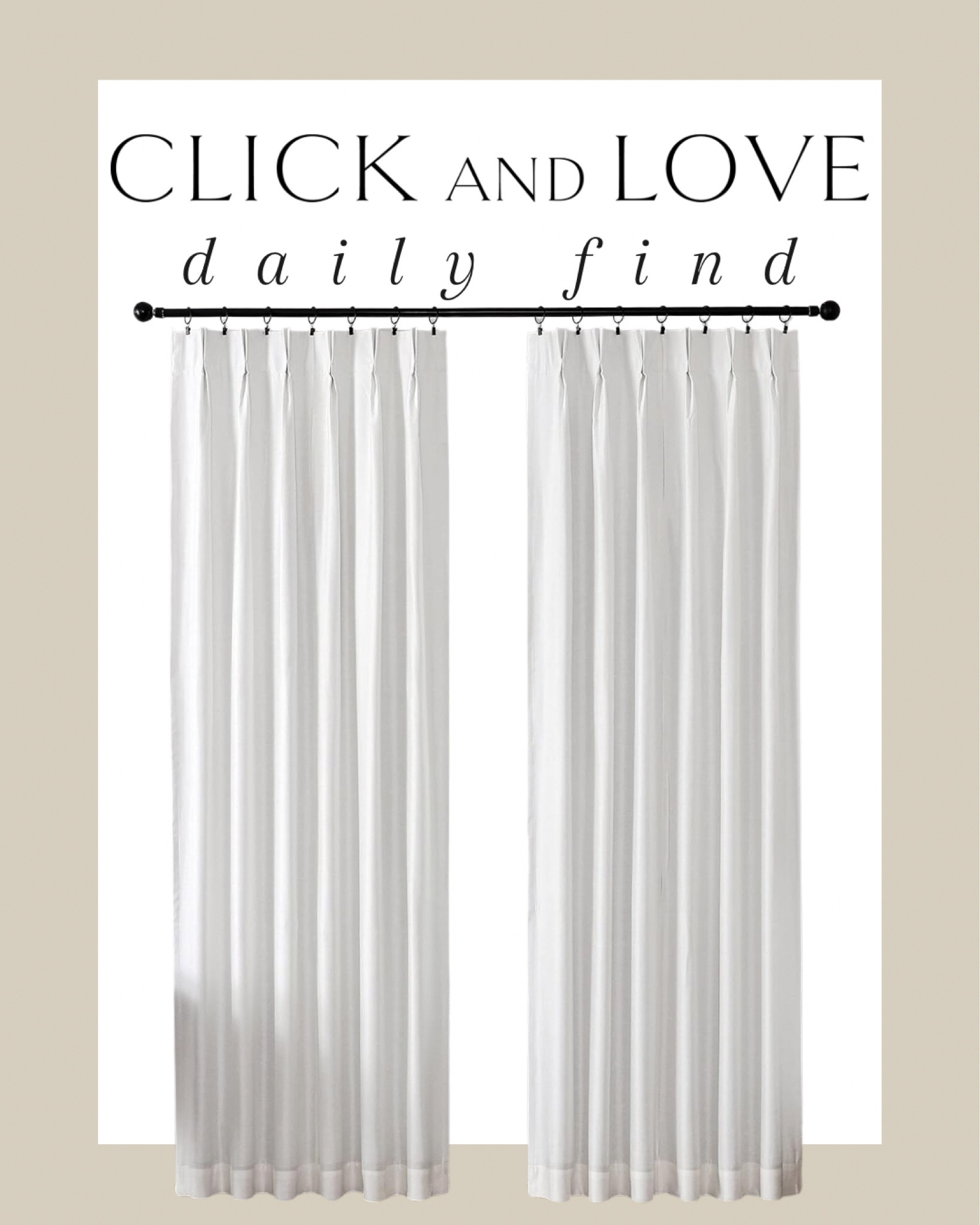Daily find! These pinch pleat panels are under $50! Such a great look for less option 👏🏼

Curtains, pinch pleat curtain, curtain panels. Window treatments, living room, family room, playroom, dining room, bedroom, guest room, Modern home decor, traditional home decor, budget friendly home decor, Interior design, look for less, designer inspired, Amazon, Amazon home, Amazon must haves, Amazon finds, amazon favorites, Amazon home decor #amazon #amazonhome

#LTKhome #LTKfindsunder50 #LTKstyletip