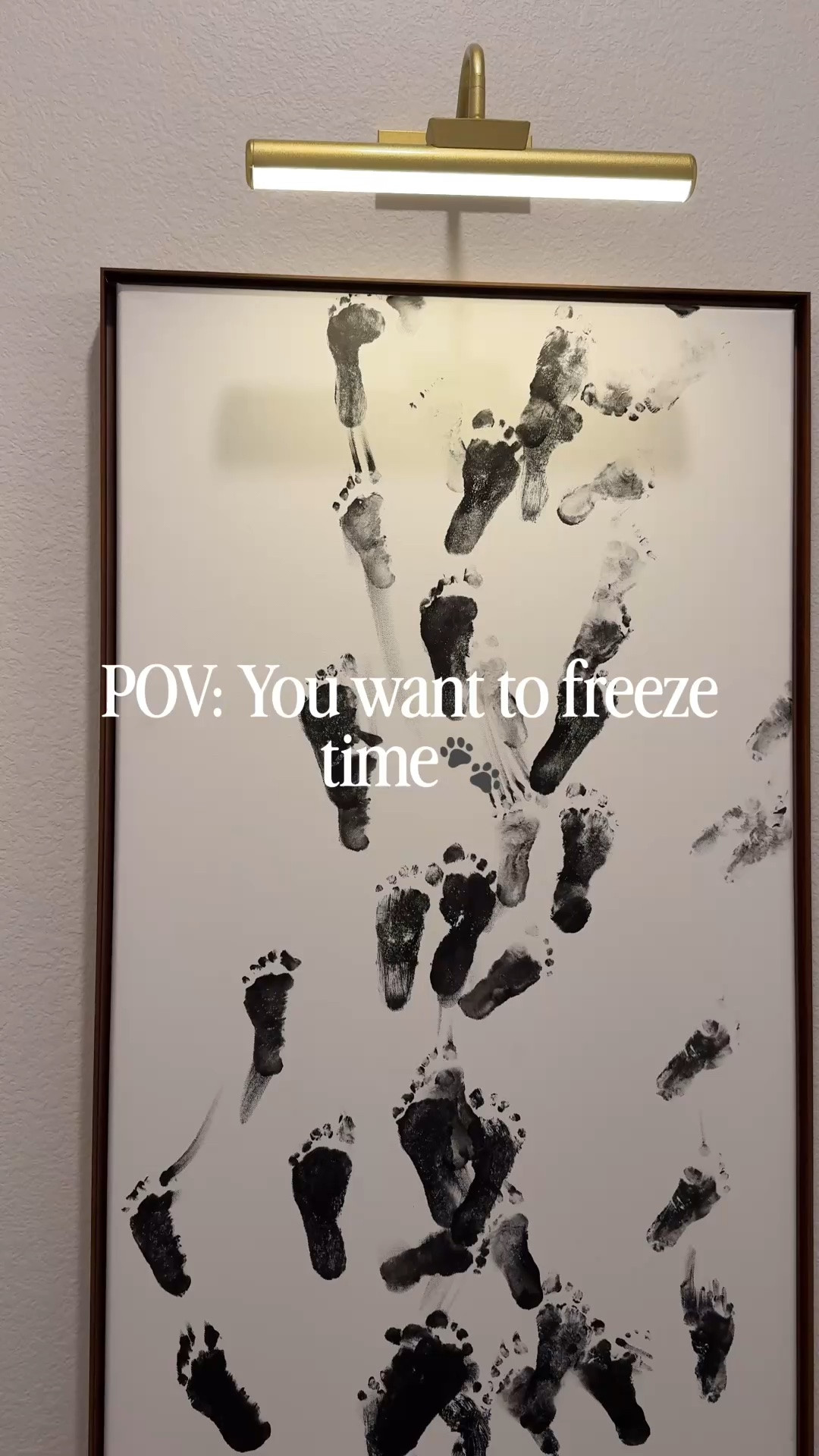 The best keep sake for your home! Little tiny foot prints on the wall! I got the size 24x48!
