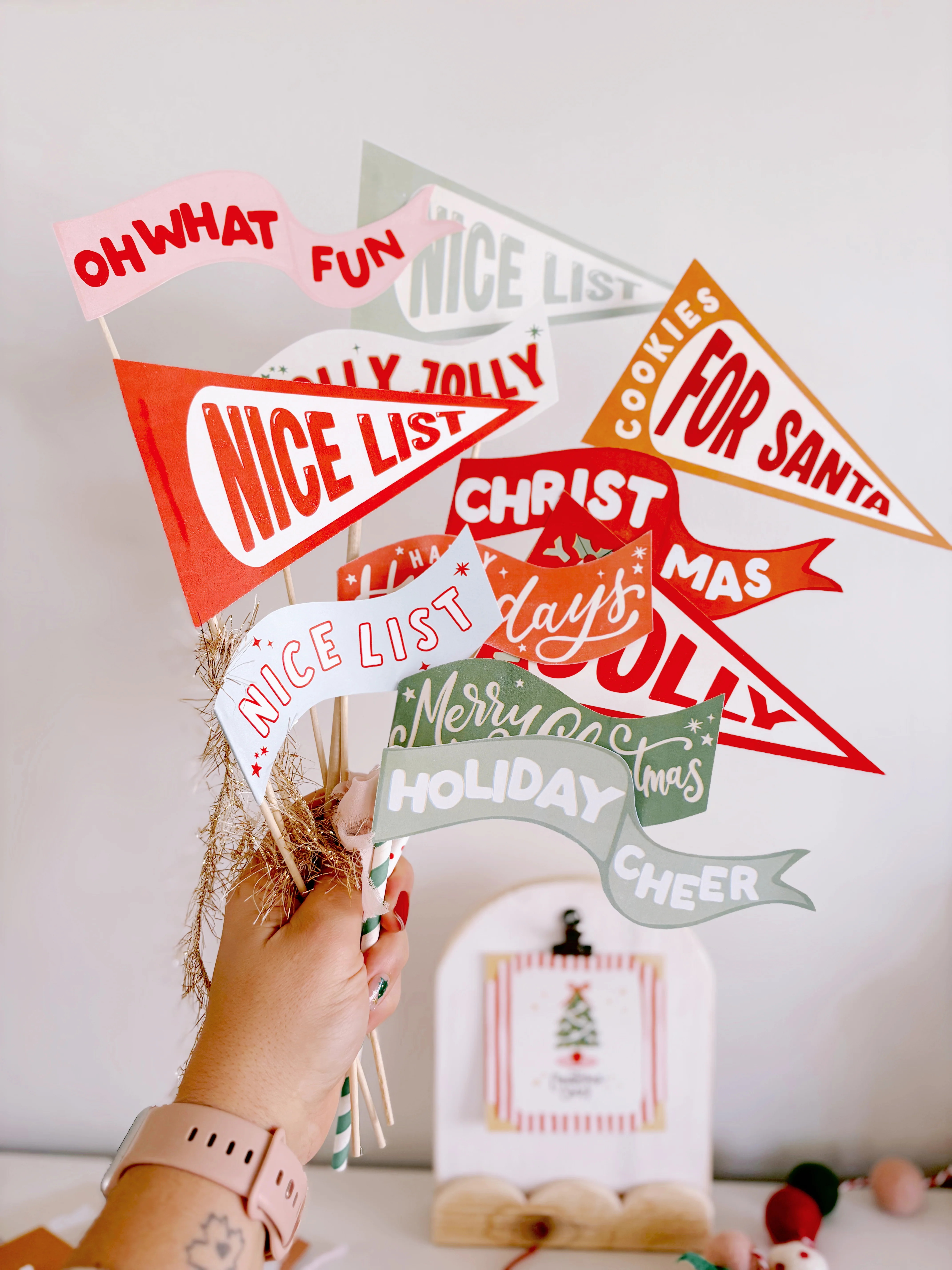 Christmas Vol. 5 Tags + Flags | Printable Flags and Tags | The Letter Vee