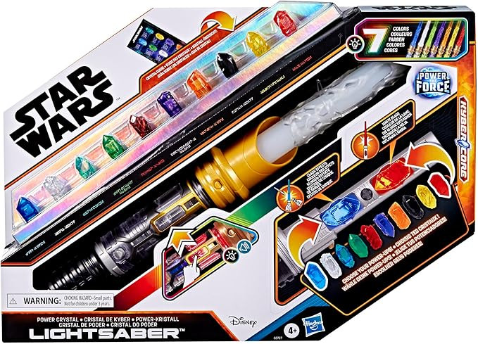 STAR WARS Power Crystal Lightsaber, 7 Colors & 10 Crystals, 50+ Color-Changing Combinations, Ligh... | Amazon (US)