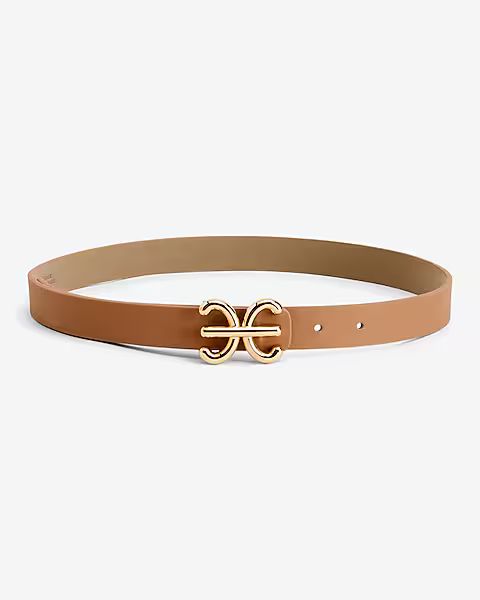 Leather E Monogram Belt | Express