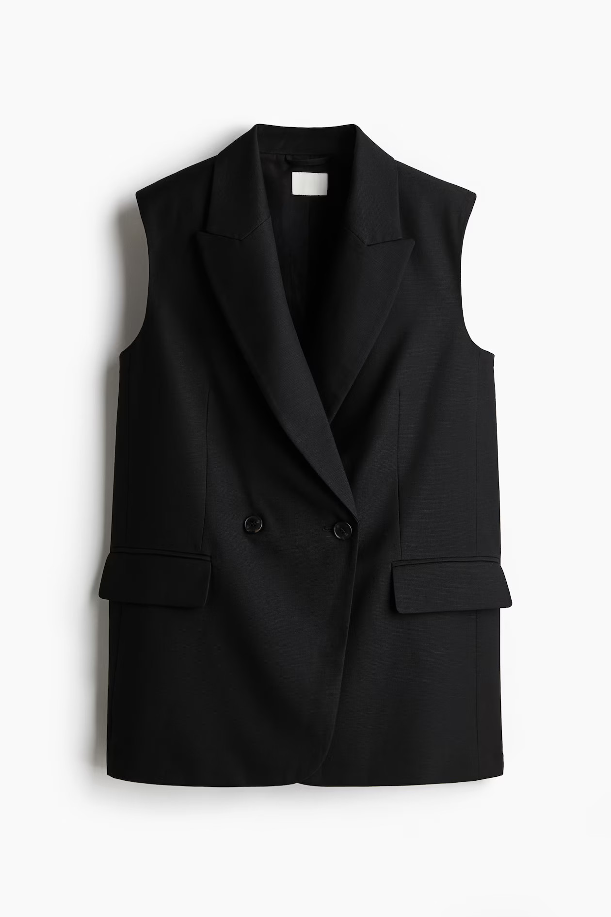 Double-breasted waistcoat - Black - Ladies | H&M GB | H&M (UK, MY, IN, SG, PH, TW, HK)