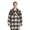 Madden NYC Juniors Plus Size Long Plaid Shacket | Walmart (US)