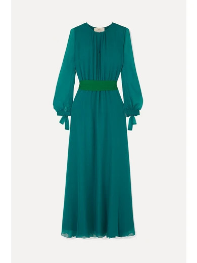 Amanda silk-georgette maxi dress | NET-A-PORTER (UK & EU)