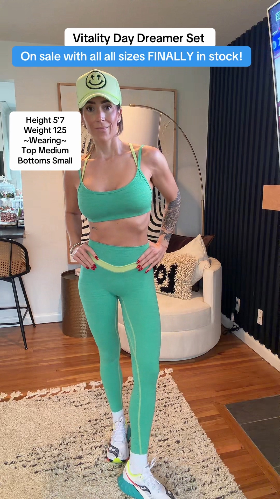 The most comfortable buttery soft workout set. I have tried on to date. I would size down one in the top and bottom if you’re wearing these for performance. For reference, I am wearing a medium top and a small bottom and I would’ve gone down to a small top and an extra small bottom and I’m 57 125 pounds and we’re a 34 double D. 

#LTKfitnessgoals #LTKdayinmylife #LTKActive
