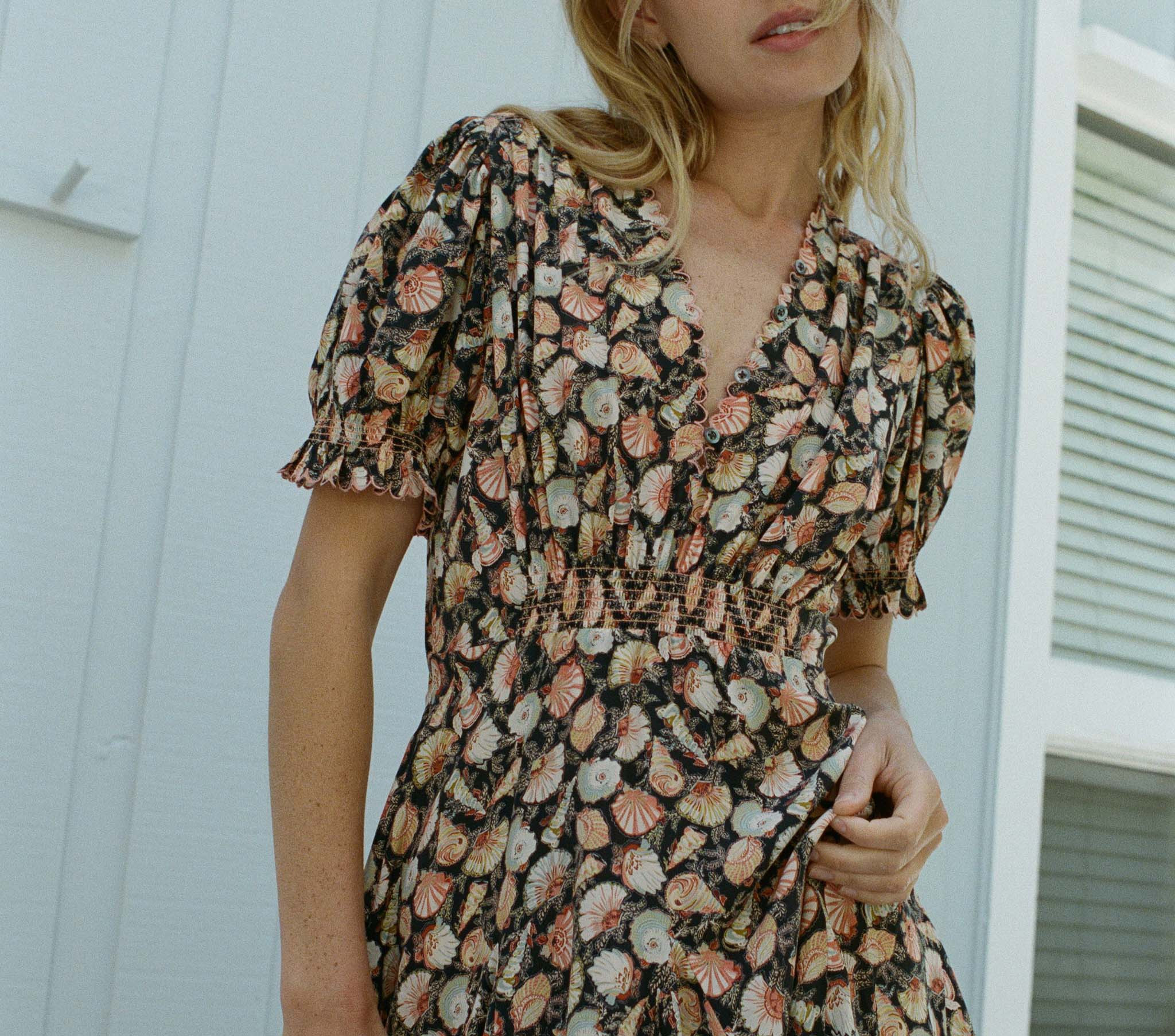 Serra Dress - Noir Tresors De La Mer | DÔEN | DOEN