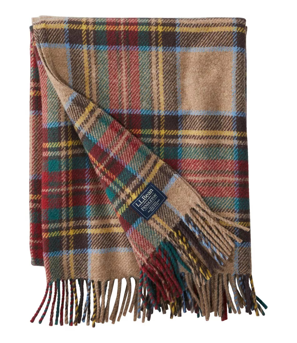 L.L.Bean Washable Wool Throw, Plaid 54" x 60" Smith | L.L. Bean