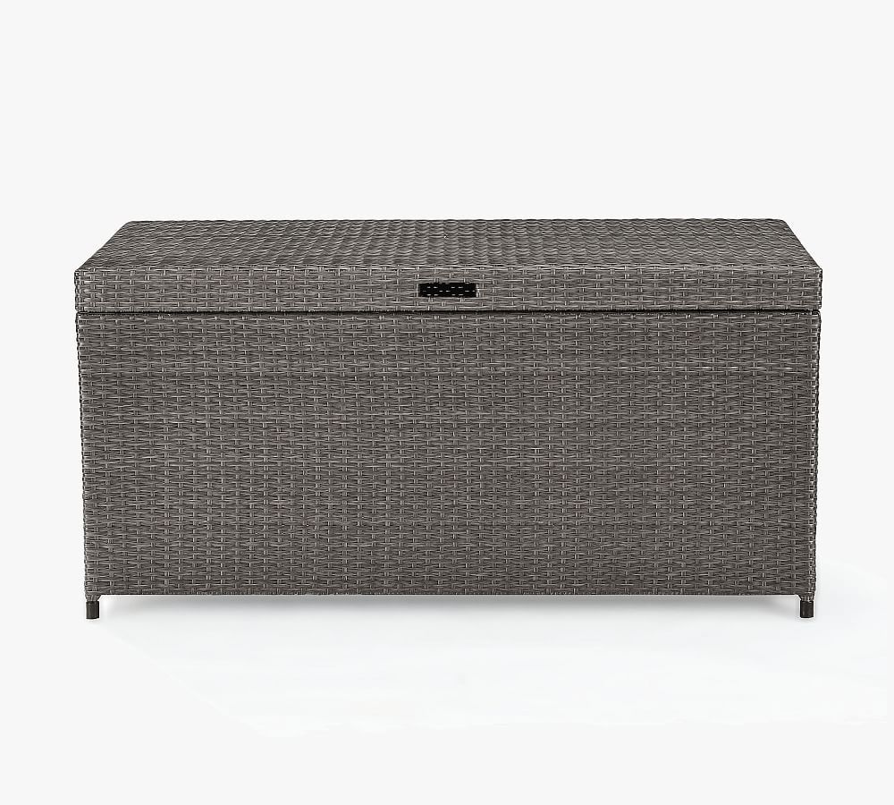 Benson Outdoor Wicker Pool Storage Bin | Pottery Barn (US)