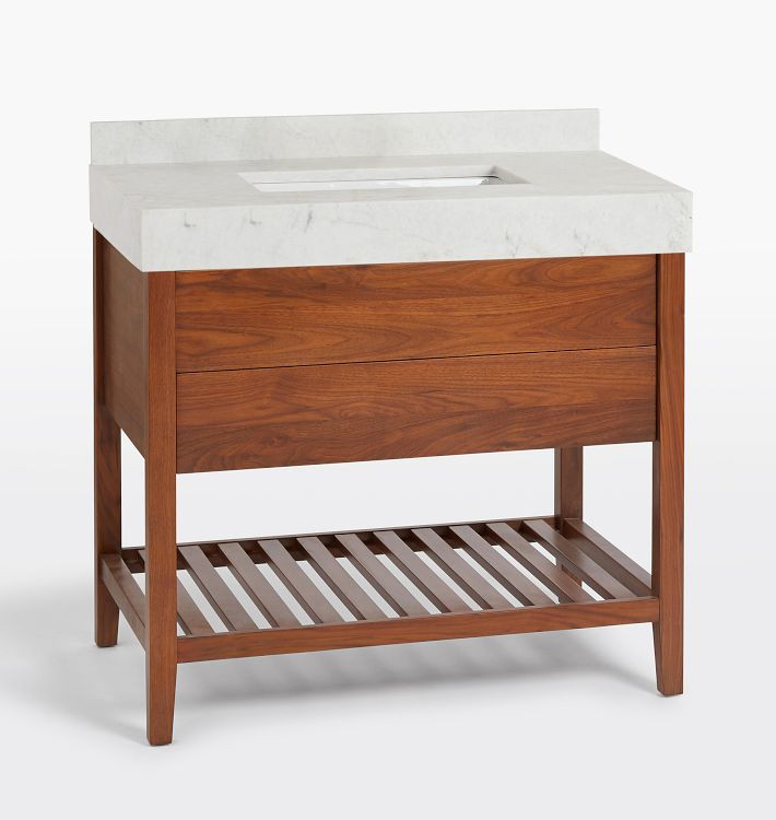 Richmond 36" Walnut Single Vanity | Rejuvenation