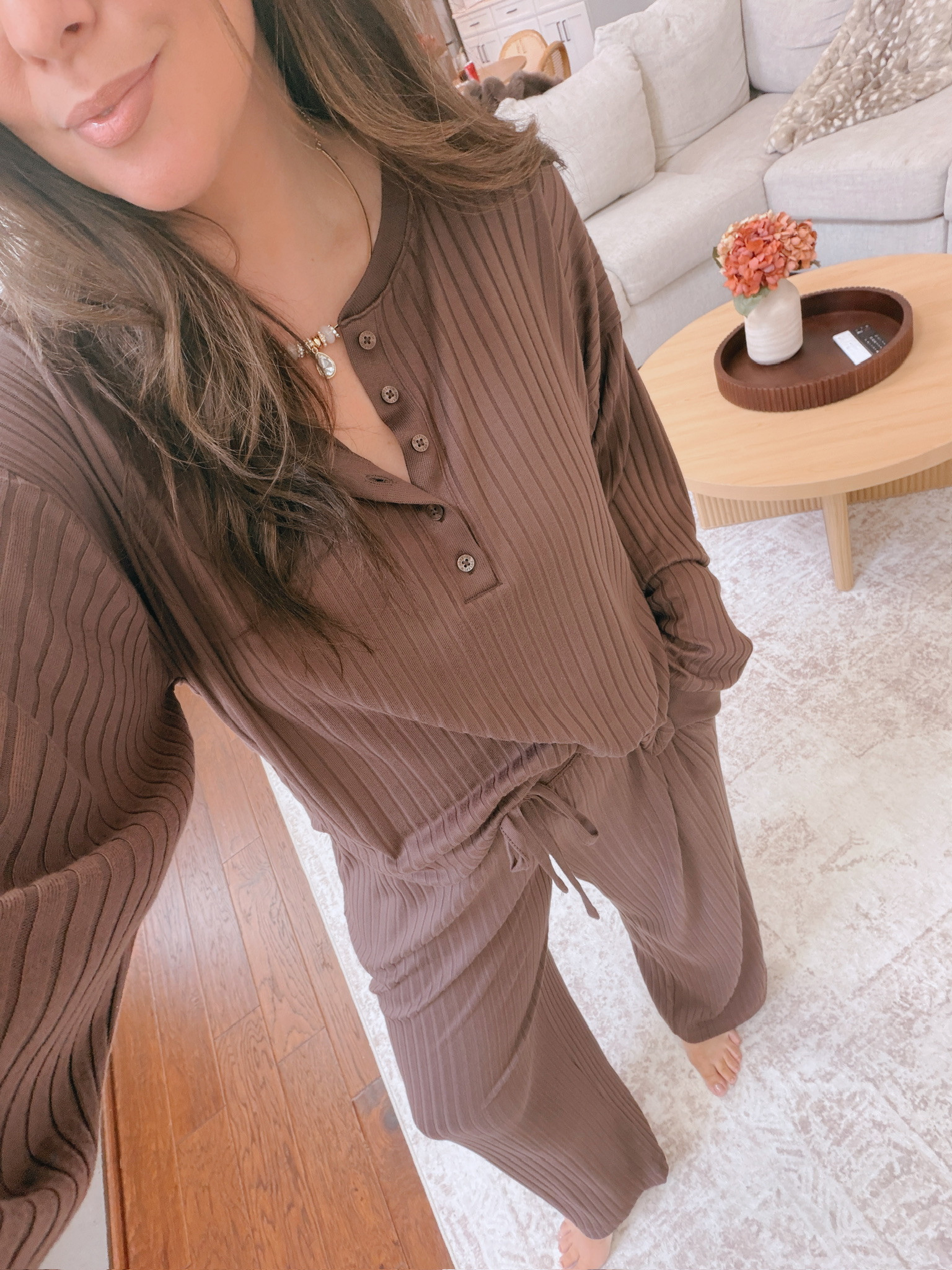 wearing a large in the top, XL or 14 in the bottoms 

 #LTKSeasonal #LTKMidsize