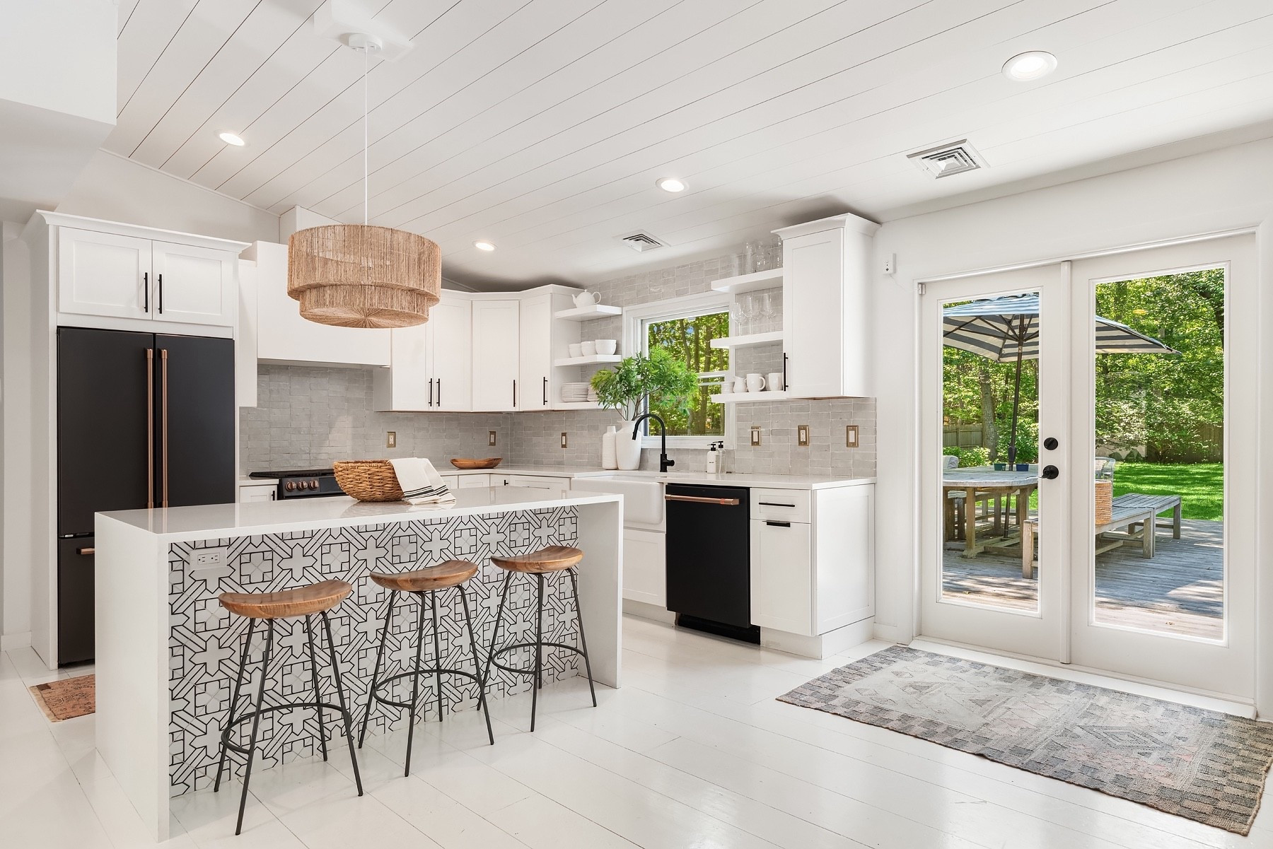 Open, airy, and designed for gathering—this kitchen pairs clean lines with natural details like wood stools and a woven pendant. Shop the look to bring modern coastal style into your own home.

#KitchenGoals #ModernKitchen #CoastalKitchen #HamptonsHome #InteriorInspo #KitchenDesign #PatternedIsland #ModernCoastal #HomeDesignInspo #InteriorGoals #NaturalTextures



#LTKHome