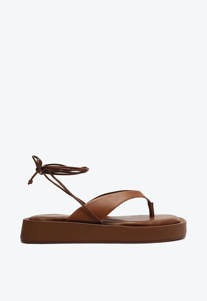 Sandália De Dedo Plataforma Marrom Anacapri Amarração | ZZ Mall (BR)