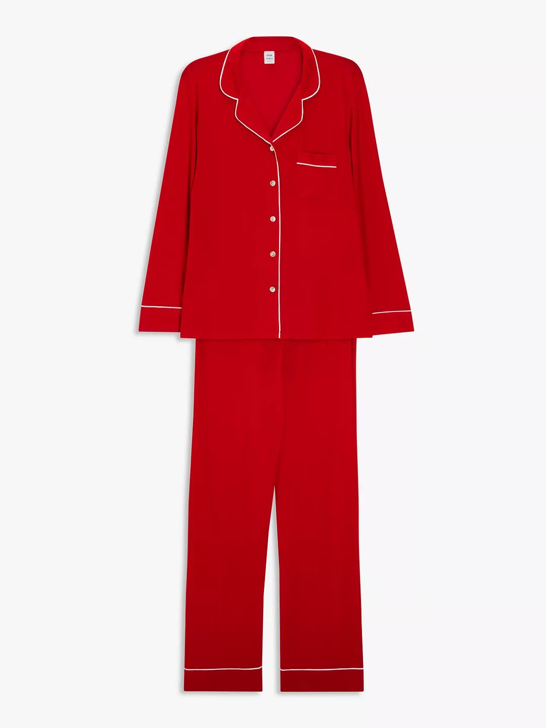 John Lewis Aria Modal Pyjama Set, Red | John Lewis (UK)