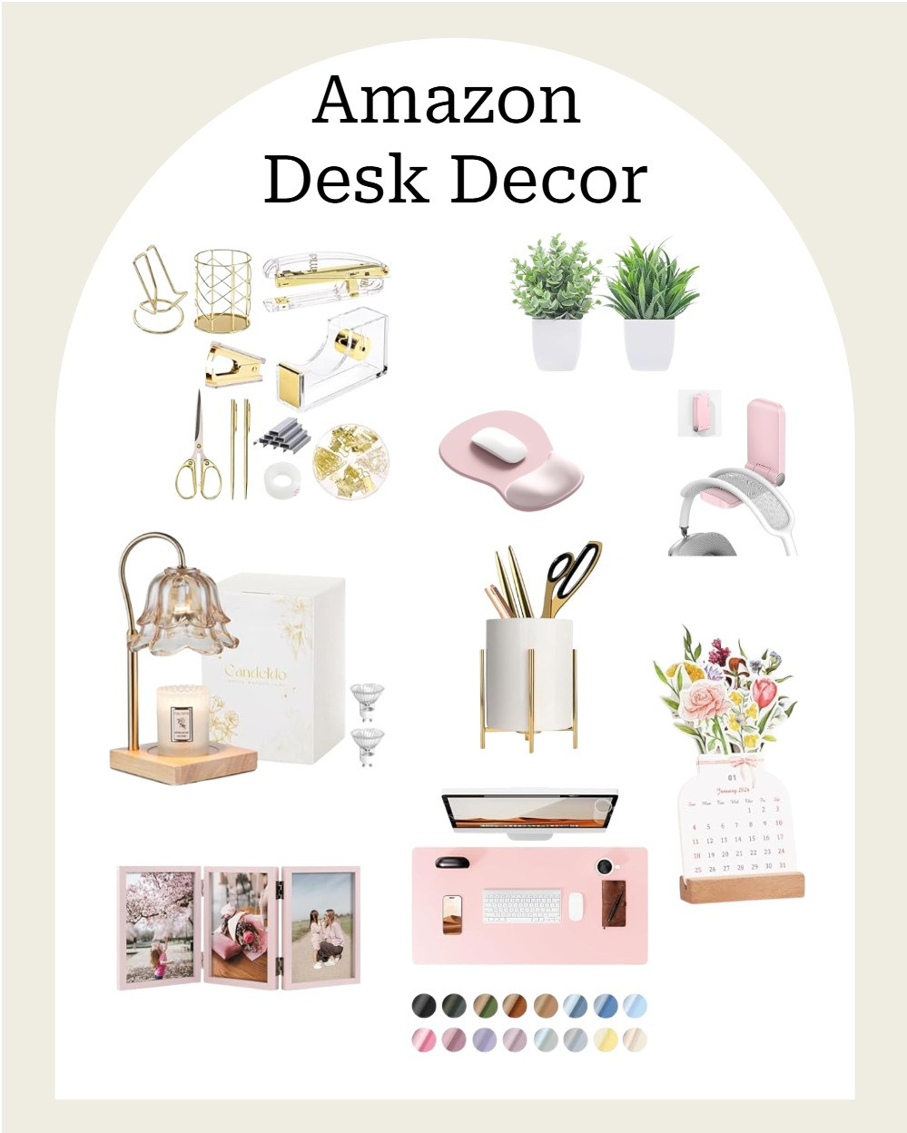 Elevate your workspace with this aesthetic pink desk set. Designed for the ultimate cozy gamer or WFH professional, these pieces combine functionality with a pop of blush. From the ergonomic mouse pad to the sleek organizers, it’s time to build a desk. 

Desk Decor 

 #LTKHome #LTKWorkwear