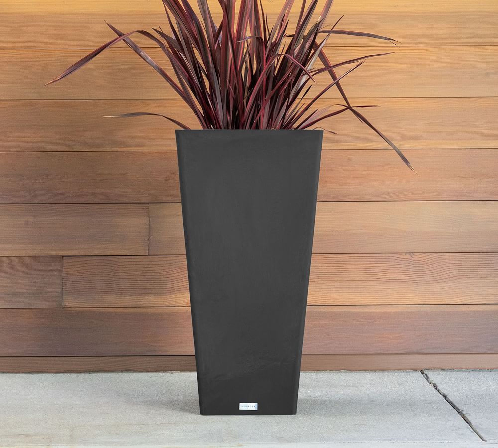 All Weather Eco Hevea Tapered Cube Tall Outdoor Planters | Pottery Barn (US)