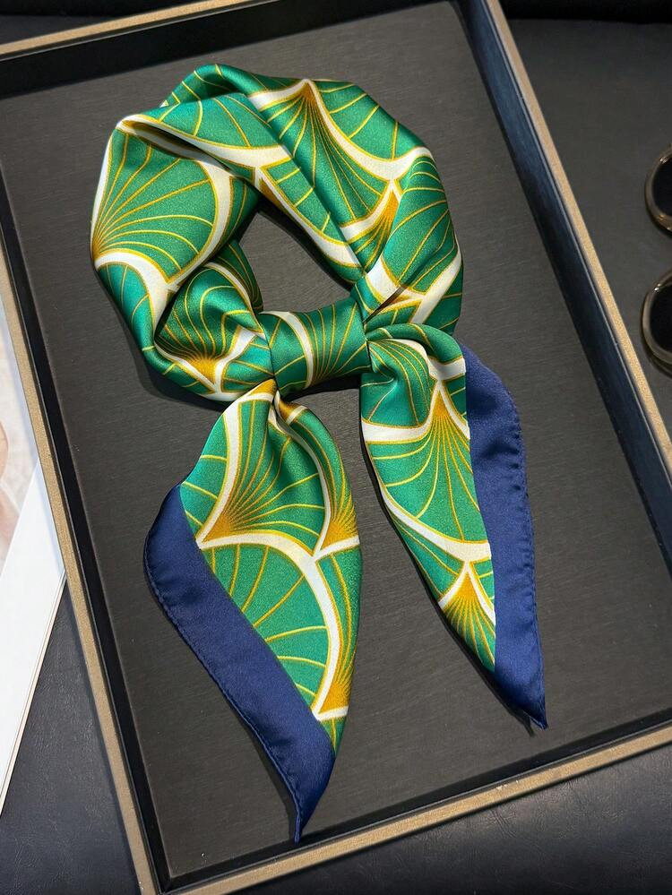 1 Peça Bandana/Faixa De Cabeça Com Estampa De Folha Verde, Versátil Para Uso Diário Em Vestimentas | SHEIN